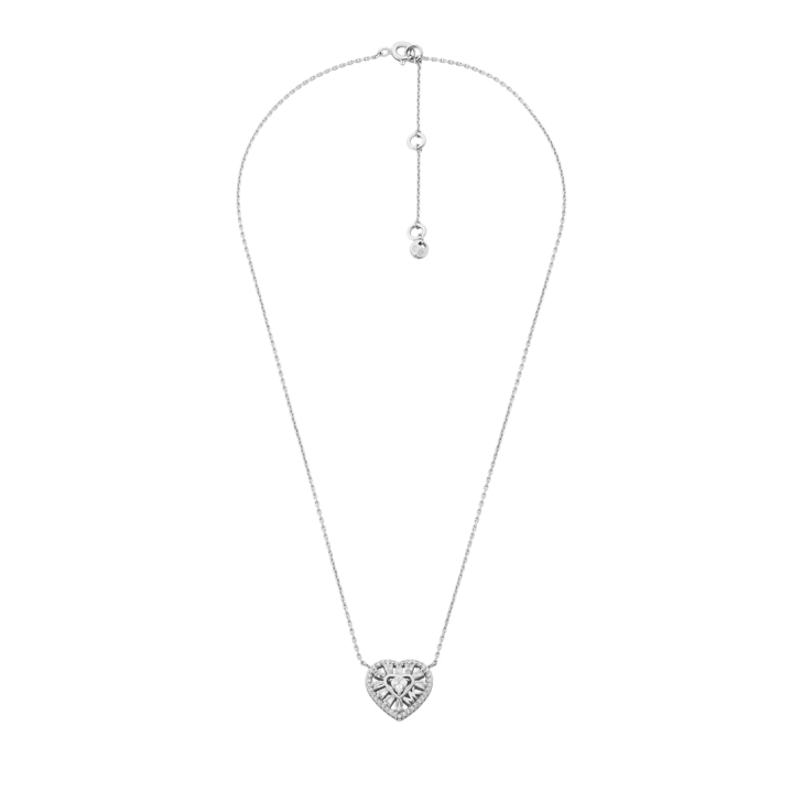 Michael kors clearance silver heart necklace