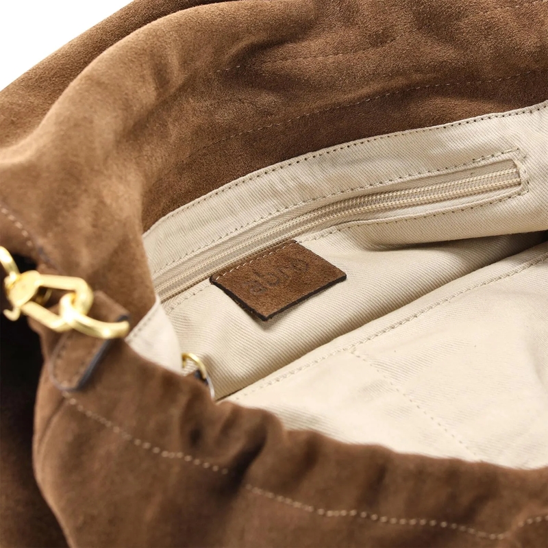 Abro Crossbody Bag Schultertasche Temi aus Veloursleder braun(Image 4)