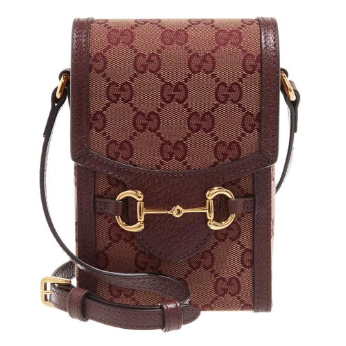 Gucci GG Horsbit 1955 Mini Bag Canvas Bordeaux Mini Tas