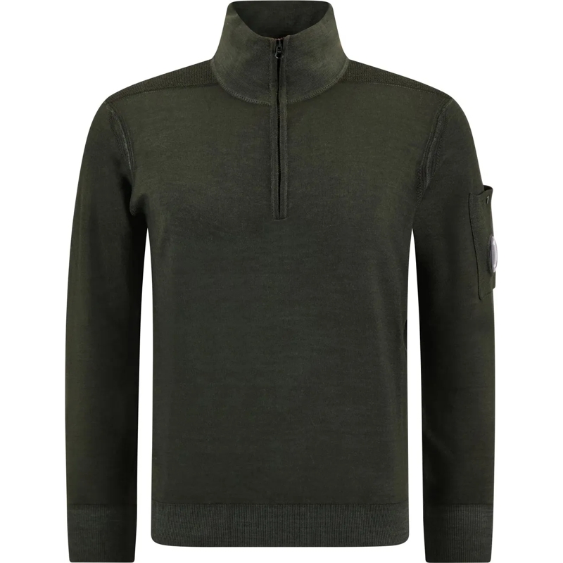 CP Company Pull pull korte rits groen grün