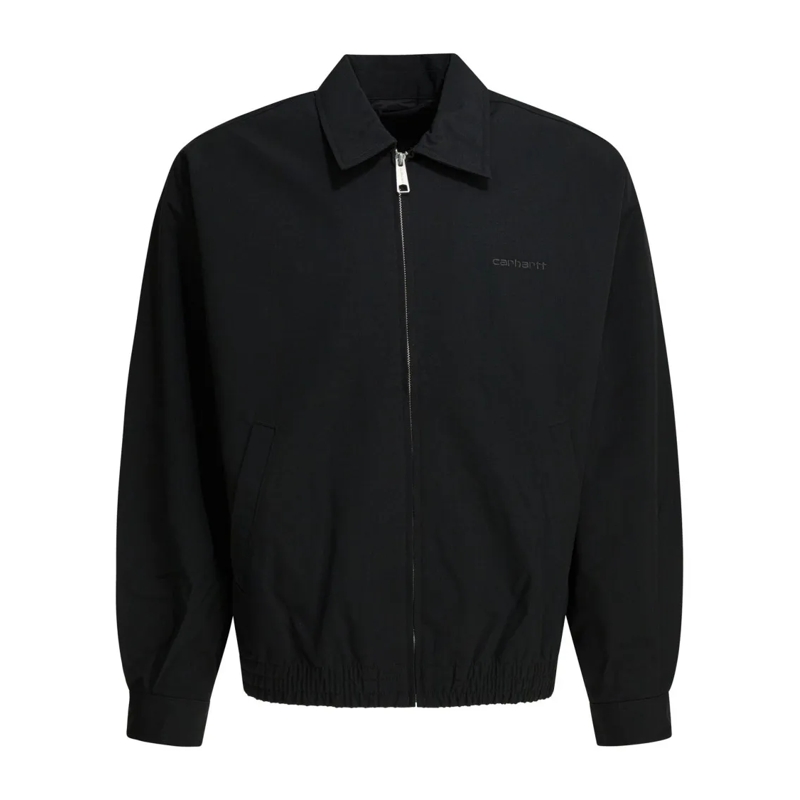 Carhartt Wip  Regular Fit Black Nylon Canvas Light Jacket Black