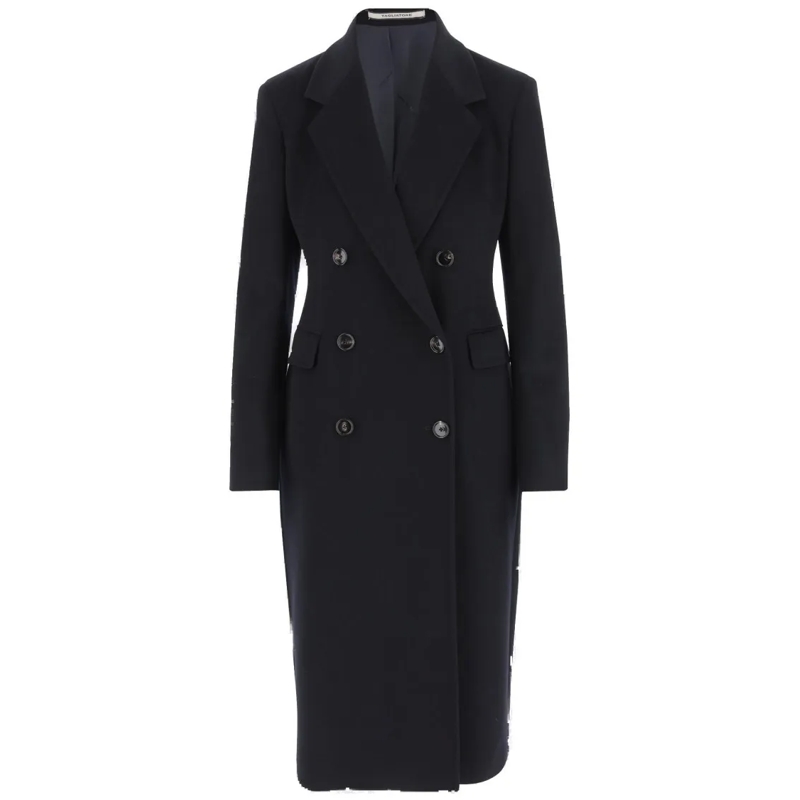 Tagliatore Manteaux de tanche Double-Breasted Cashmere Coat Blue