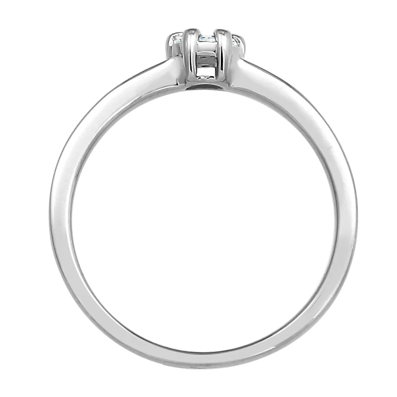 Elli Diamantring Ring Verlobung Diamant 0.12 ct. Luxuriös 585 Weißg silber(Image 3)