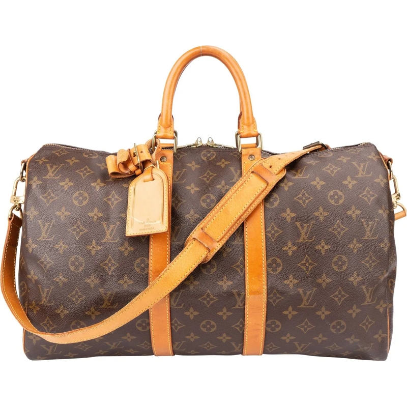 Louis Vuitton Tote Louis Vuitton Canvas Monogram Keepall 45 Bandoulie braun
