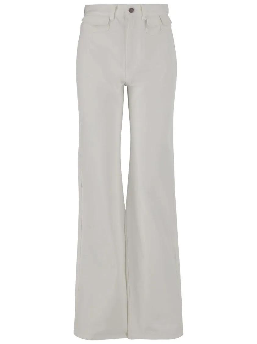 Thumbnail - Chloé - High Waist Cotton Flare Jeans - Größe 40 - weiß