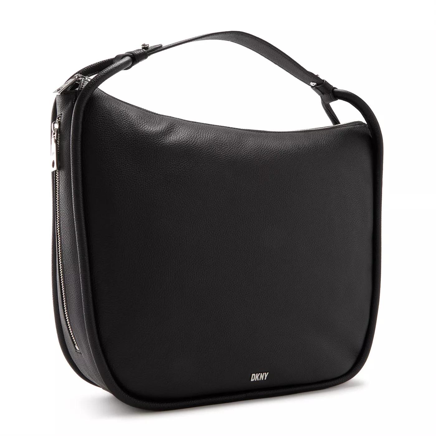 DKNY Crossbody bags Phoebe Schwarze Leder Handtasche R23CAU01-BSV in zwart
