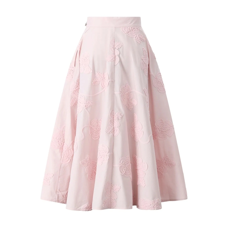 Rotate Midirok Flower Maxi Skirt Pink(Image 3)
