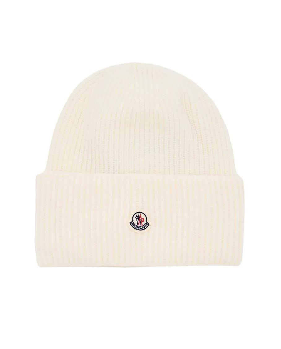 Moncler Mützen - Beanie Logo Hat - Gr. ONE SIZE - in Beige - für Damen