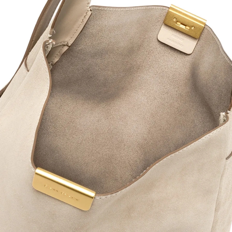 Gianni Chiarini Crossbody Bag Schultertasche Jo aus Veloursleder beige(Image 4)
