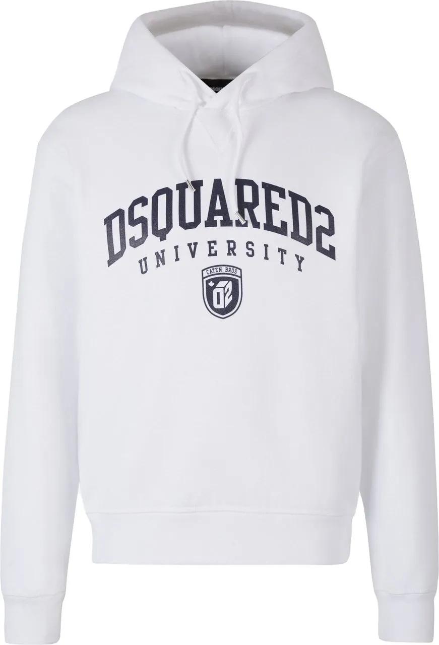 Thumbnail - Dsquared2 - Logo Hoodie Sweatshirt - Größe S - weiß