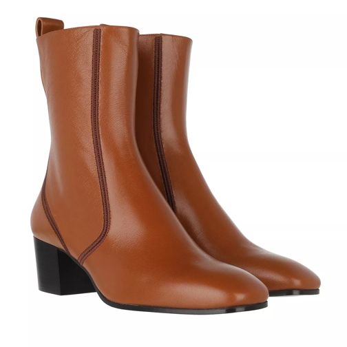 Chloé Goldee Boots Leather Smooth Brown Stiefelette