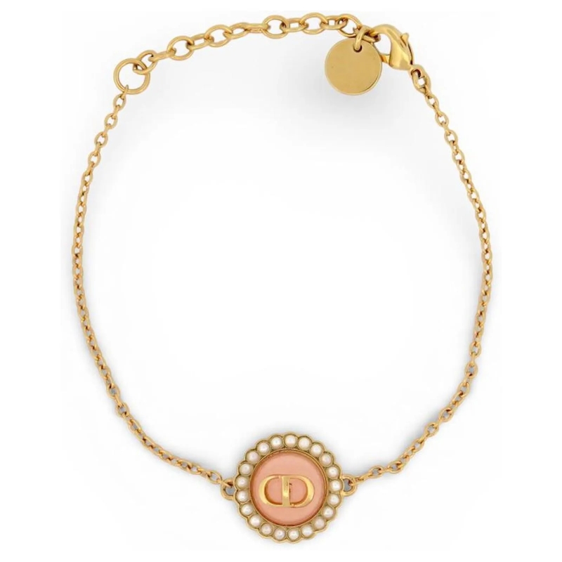 Christian Dior Armband NEUES CHRISTIAN DIOR ARMBAND CD LOGO PERLEN 15,5-1 gold