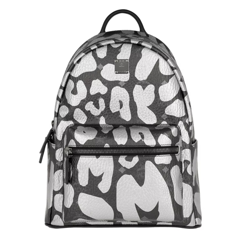 MCM Stark Leopard Print Backpack Black Backpack