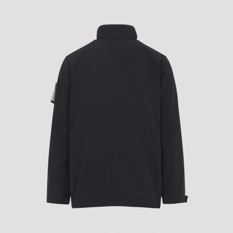 Stone Island  Casual Black Jacket With High Collar Black