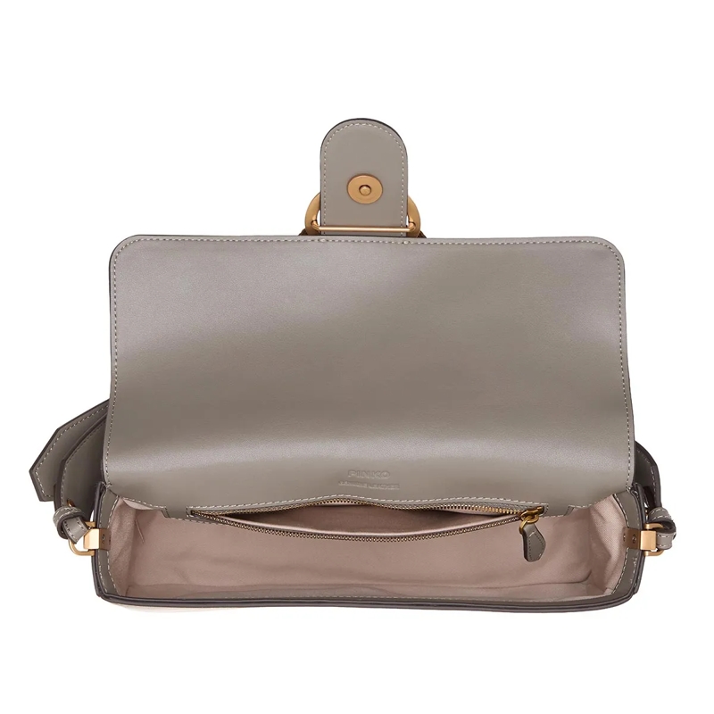 Pinko Crossbody Bag Love One Classic Slouchy Fl Noce-Antique Gold(Image 6)