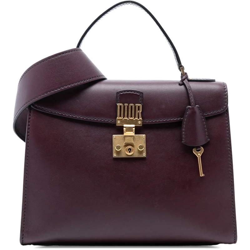 Christian Dior Schultertasche Leather DiorAddict Top Handle Bag rot
