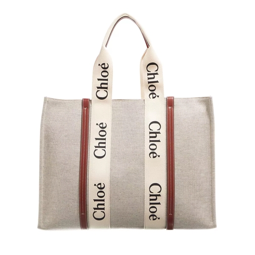 Chloé Large Woody Shopping Bag Beige Tote