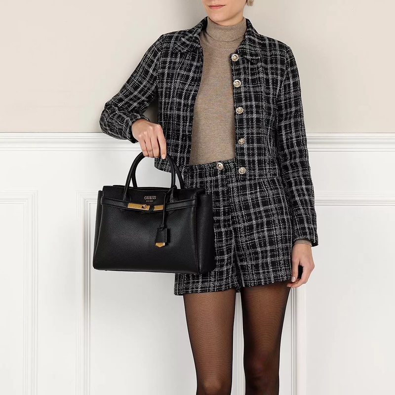 Guess Tote Enisa High Society Satchel Black(Image 3)