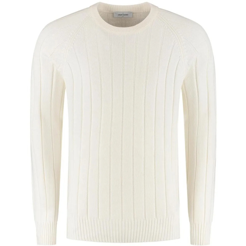 Gran Sasso  Crew L/slv weiß