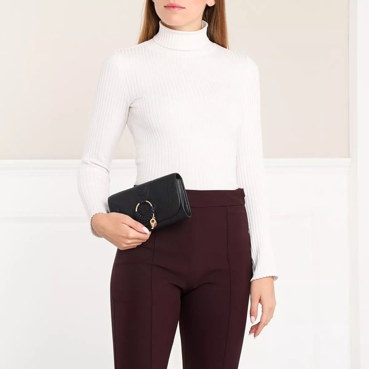 See By Chloe Hana Wallet On Chain Black Wallet On A Chain