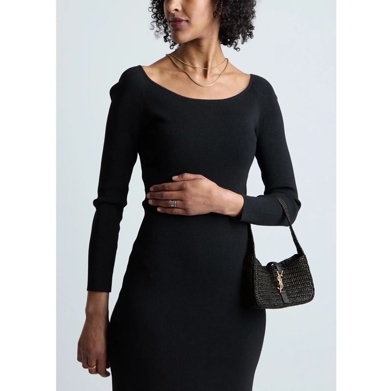 Saint Laurent Schultertasche Hobo 5 à 7 Noir(Image 2)