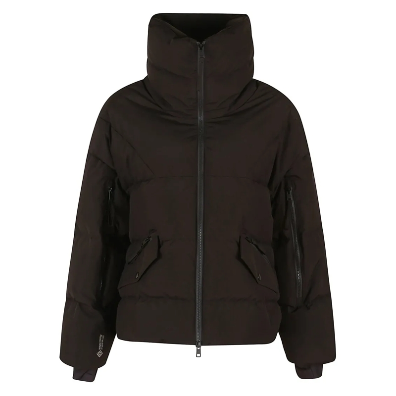 Woolrich  Oversized Black Gtx Jacket With High Collar Black