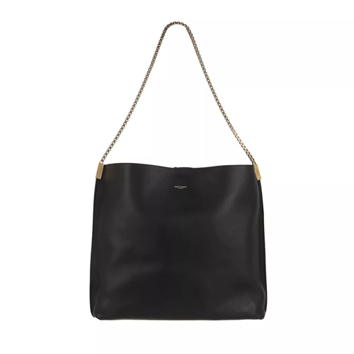 Saint Laurent Suzanne Hobo Medium Bag Leather Black Hobotas