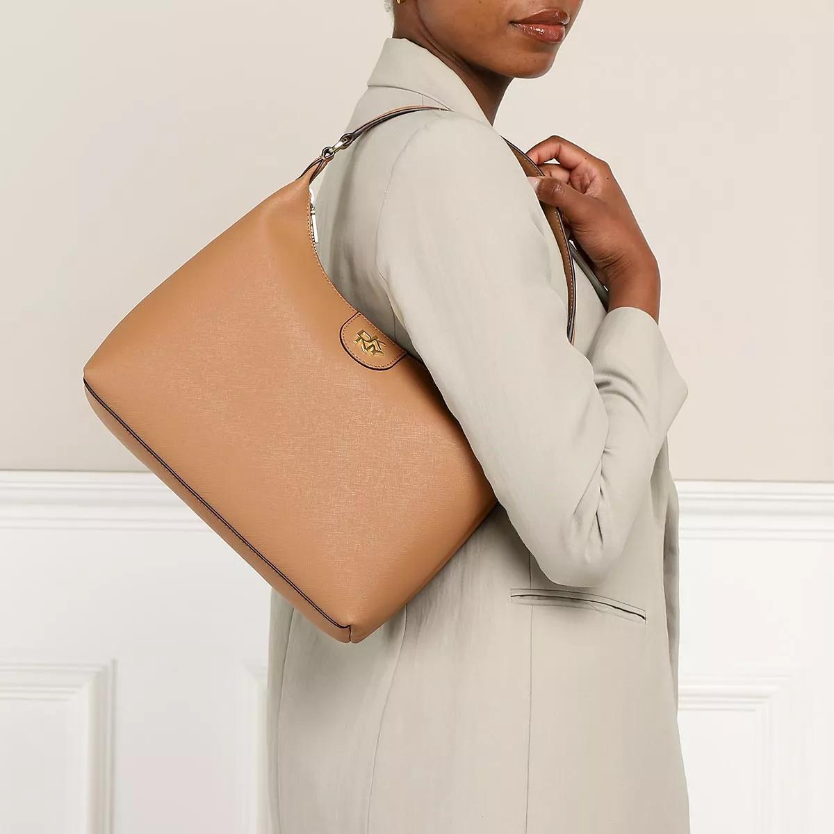 DKNY Large Carol Cashew Leather Pochette Bag - ShopStyle