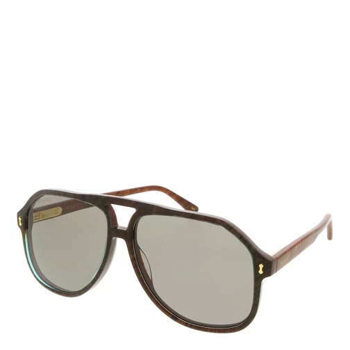 Gucci GG1042S-003 60 Sunglass Man Acetate Blue-Brown-Grey Sonnenbrille
