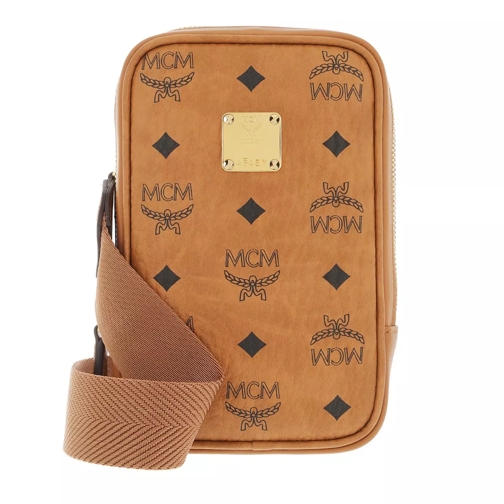 MCM Klara Visetos Belt Bag Mini Cognac Cross body-väskor