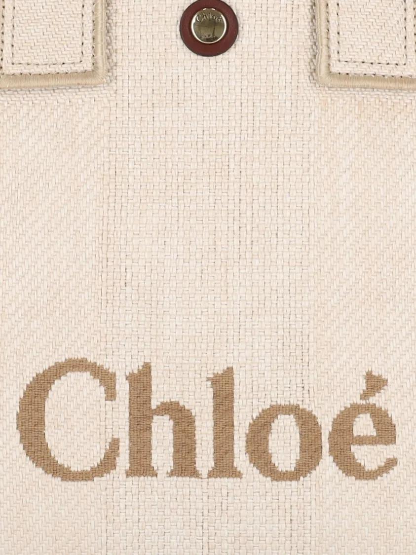 Chloé Shoppers & Totes "Carry" Small Tote Bag Beige in beige