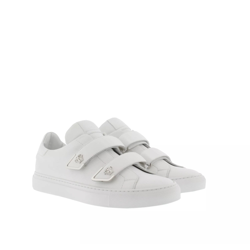 Versace Calf Leather Sneaker White/Palladium Low-Top Sneaker
