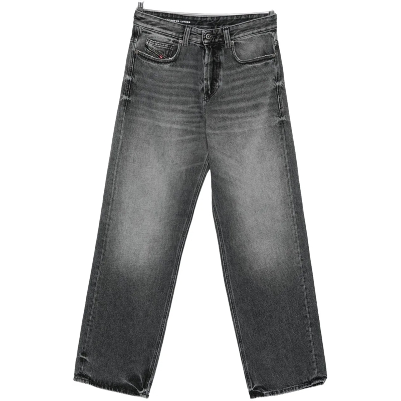 Diesel Jeans à jambe droite Jeans Grey grau
