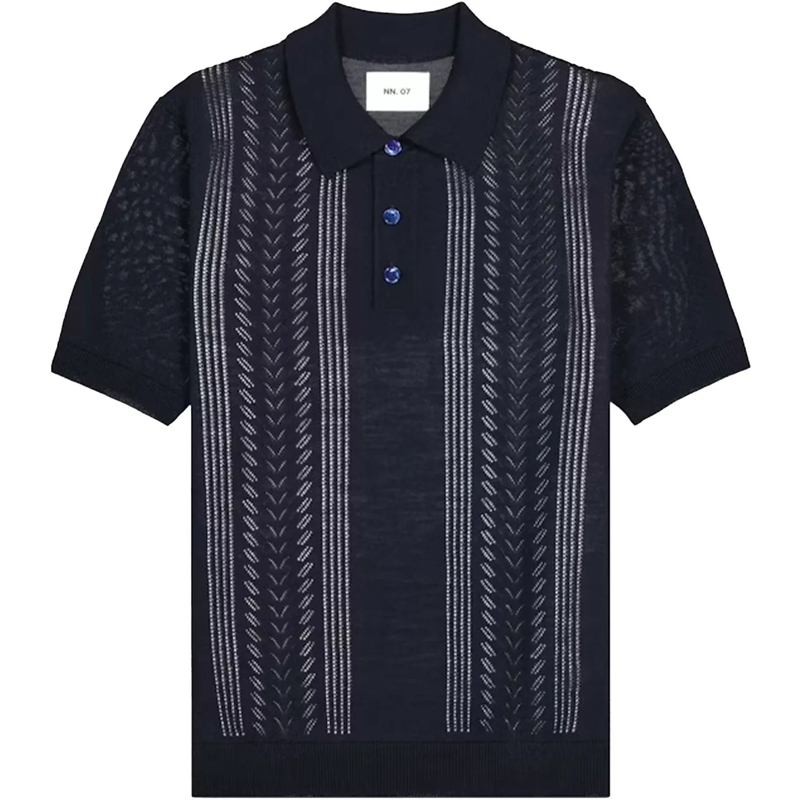 NN. 07 Poloshirt No Nationality Thor Ss Polos Donkerblauw Thor Ss 6 blau(Image 2)