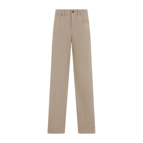 Brunello Cucinelli Medium Brown Cotton Pants Brown 