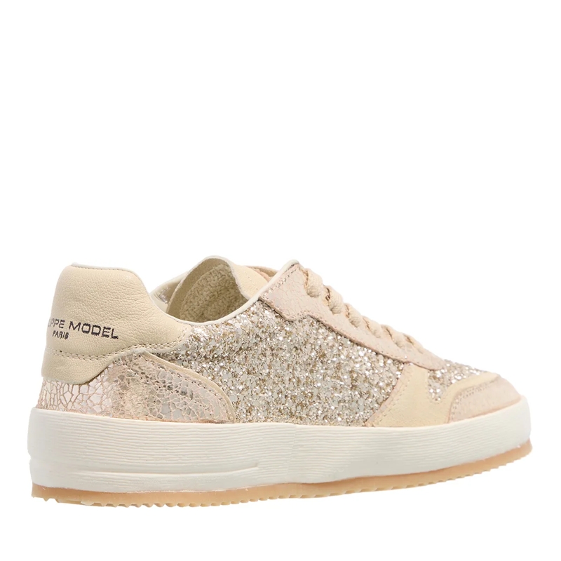 Philippe Model Low-Top-Sneaker Nice Low Woman Metal Glitter_Platinum(Image 3)