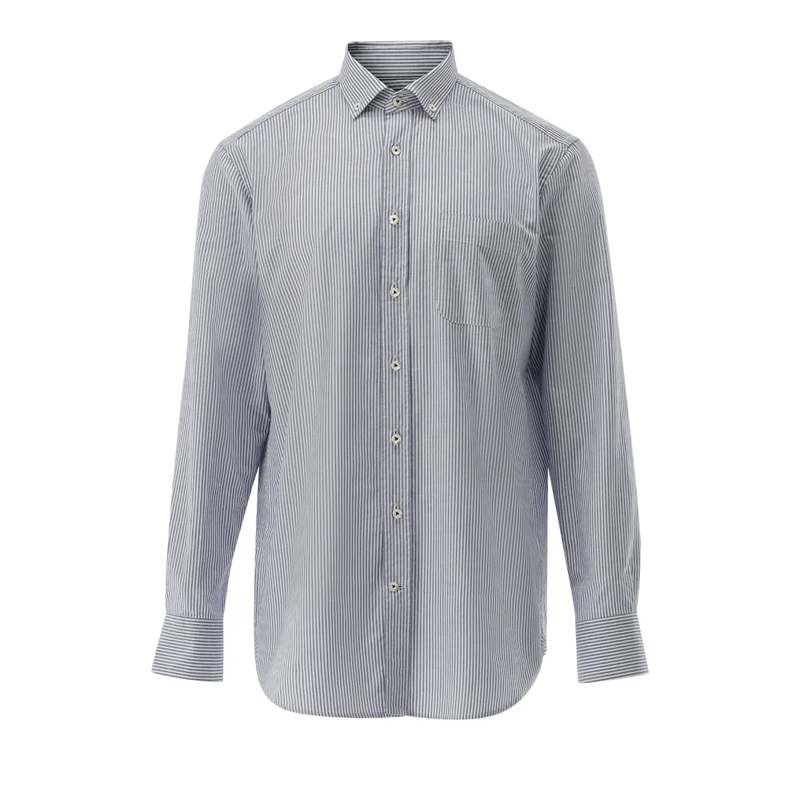 VAN LAACK Hemd Hemd Comfort Fit Streifen dunkel-blau