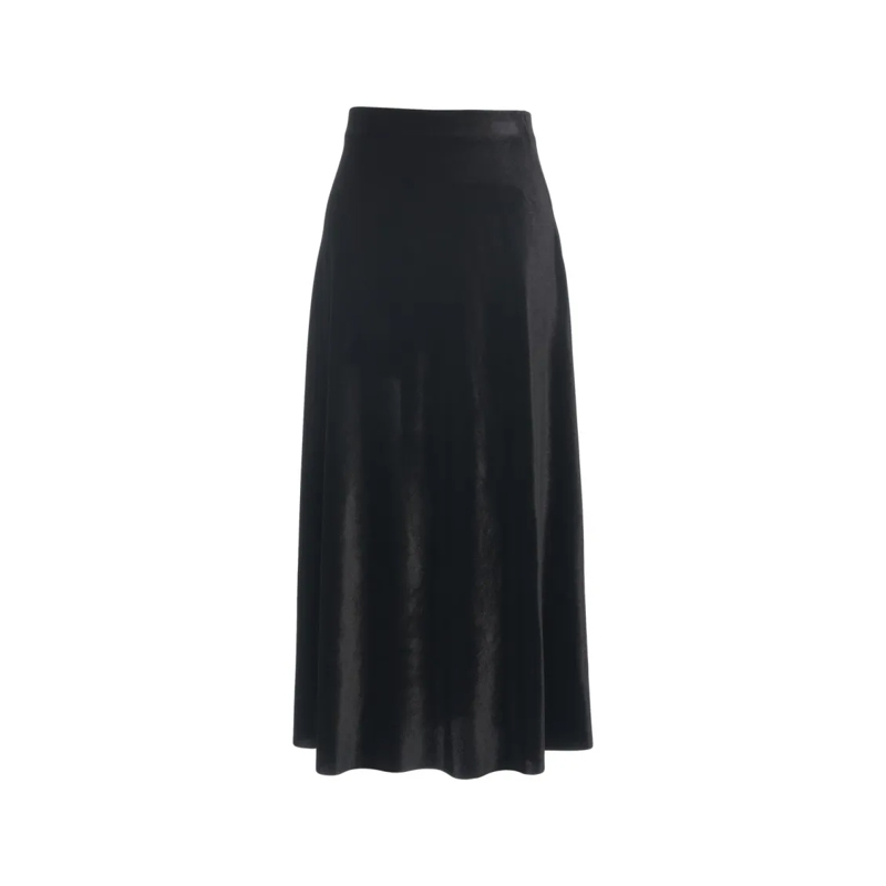 Gender Minirok Flowing Maxi Skirt With Subtle Shimmer Black