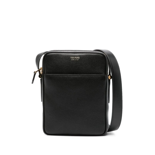 Tom Ford Black Logo-Stamp Messenger Bag Black Besace