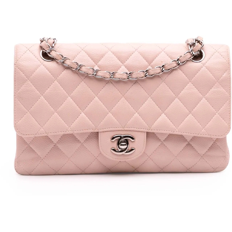 Chanel Sac à bandoulière Medium Classic Caviar Double Flap rose