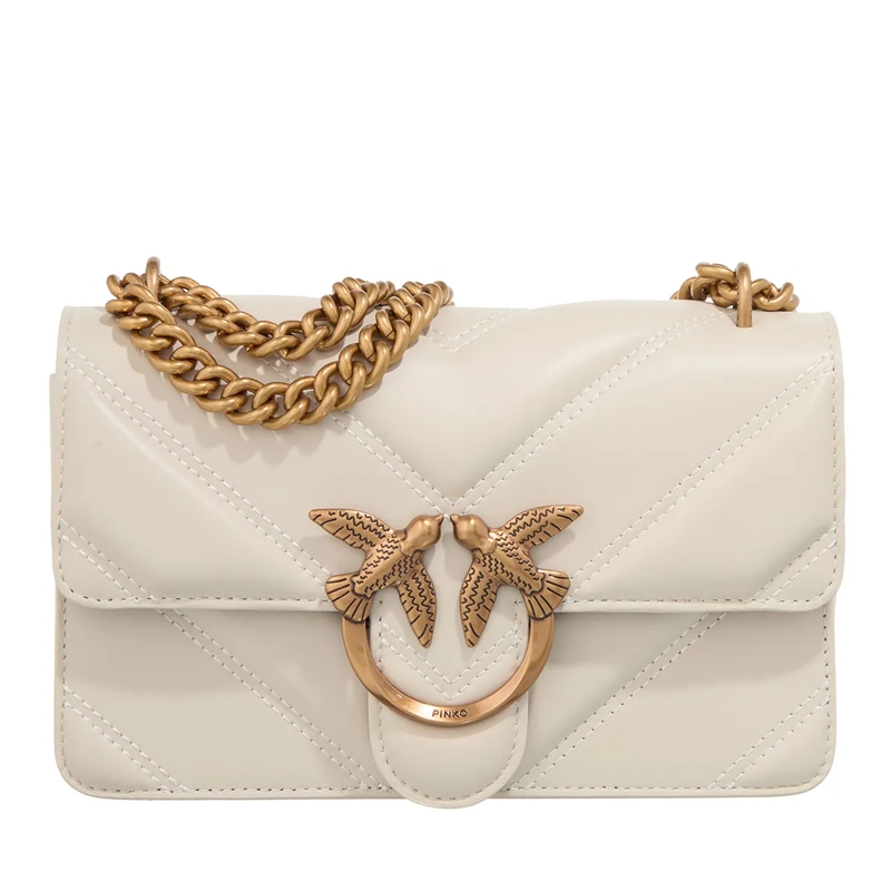 Pinko Crossbody Bag Love Bag Borse Bianco Antique Gold