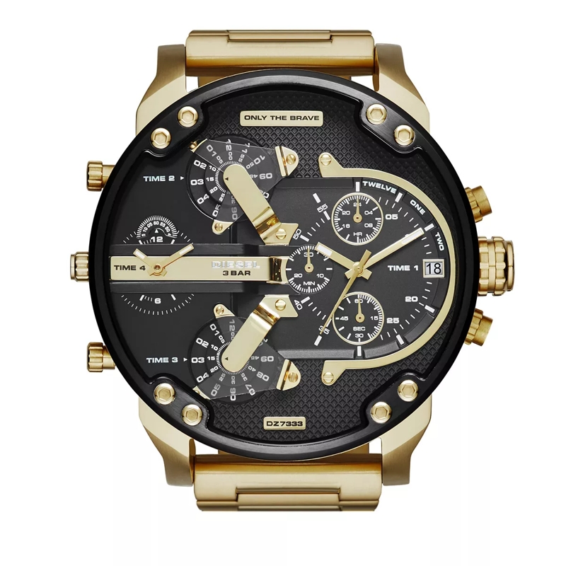 Diesel Chronograph Mr. Daddy 2.0 Multifunction Stainless Steel Watch Gold