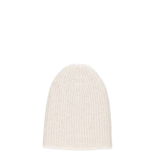 Fabiana Filippi Chapeau Ivory Wool And Cashmere Beanie Cap Neutrals