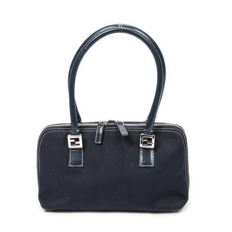 Fendi Crossbody Bag Small FF Boston marineblau