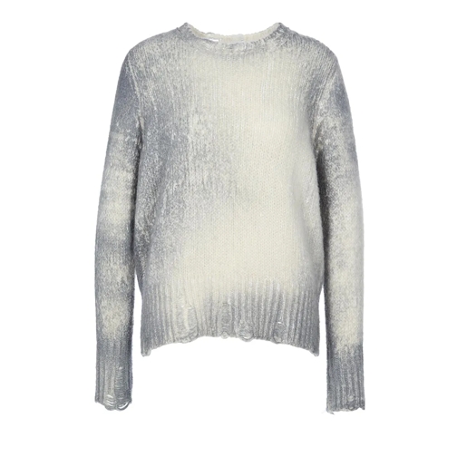 CALIBAN Pullover MARMO EFFECT ROUND NECK PULLOVER CHIACCIO