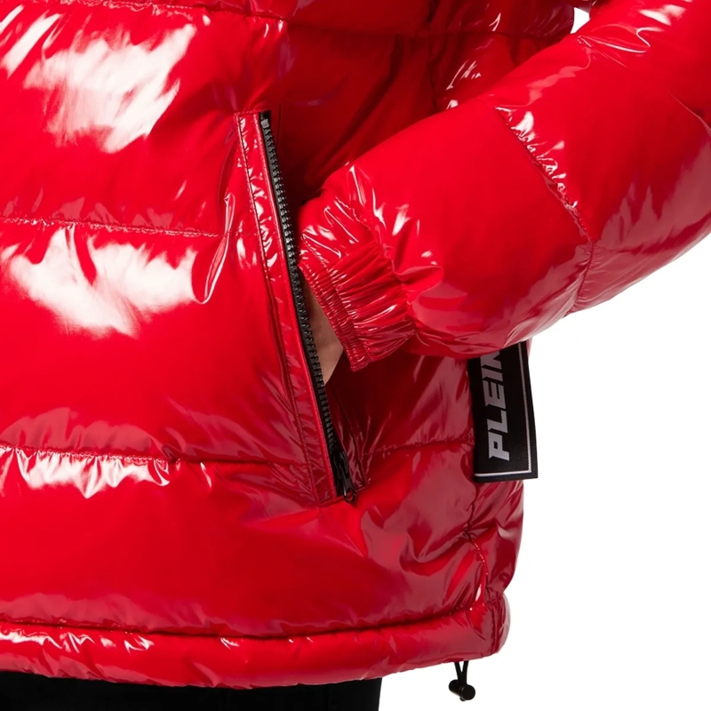 Philipp Plein Lederjacke Jacke Hexagon rot(Image 5)