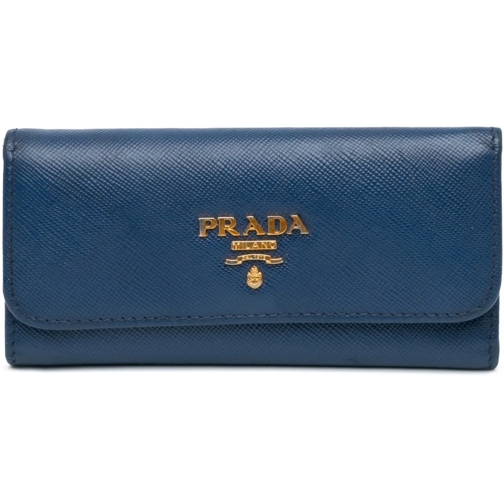 Prada Kartenhalter Saffiano Key Holder blau