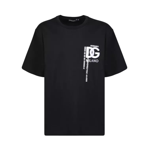 Dolce&Gabbana Black T-Shirts With Embroidered Logo To The Front Black 
