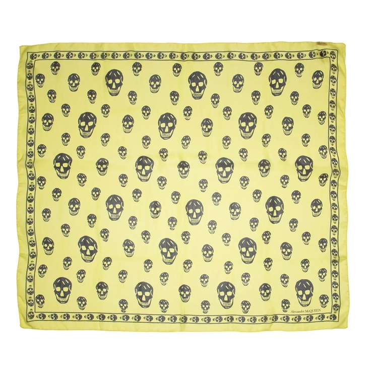 Skull Scarf 104X120 Yellow / Black Lightweight Scarf