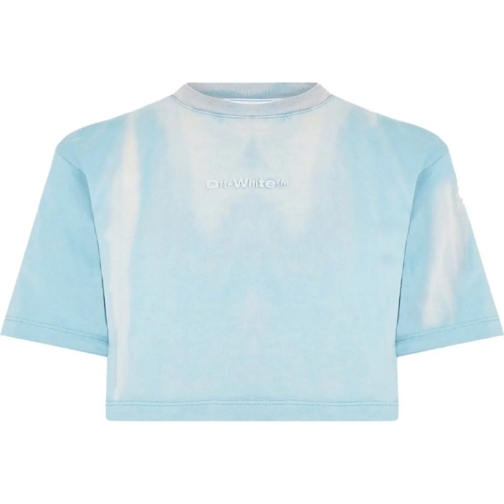 Off-White T-shirts Laundry Logo Crop T-shirt grün